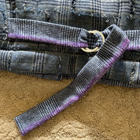 Blue and purple plaid Sherpa Bogar jacket ￼ - Picture 8 of 8